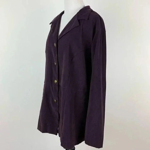 Fashion bug blazer 22/24 purple faux suede jacket - Picture 8 of 11